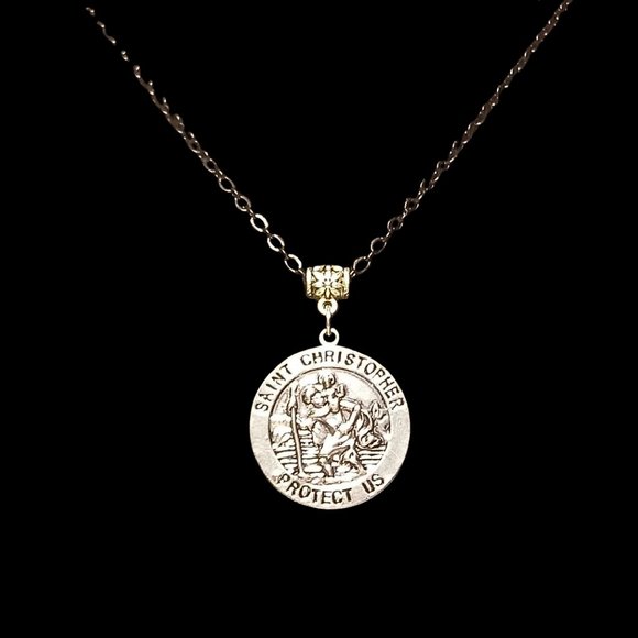 St. Christopher Catholic Medal Necklace - Picture 7 of 12